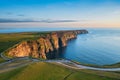 Aerial landscape with the Cliffs of Moher in County Clare, Ireland Royalty Free Stock Photo