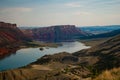 Aerial landscape of the Flaming Gorge Reservoir Royalty Free Stock Photo