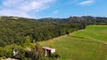 Aerial landscape of italian Appennini hills Royalty Free Stock Photo