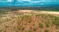 Aerial landscape of the masaai land in Tanzania