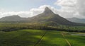 Aerial landscape of Mt Rempart in Mauritiius