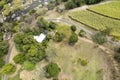 Aerial Landscape Of Rooftop Home On Sugarcane Farm