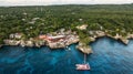 aerial landscape view of area around the famous Rick\'s Cafe in Negril, Royalty Free Stock Photo