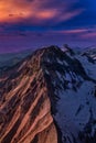 Aerial landscape view of Garibaldi Mountain