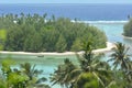 Aerial landscape view of Muri Lagoon in Rarotonga Cook Islands Royalty Free Stock Photo