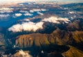 Aerial landscape view of mountain range near Queenstown, NZ