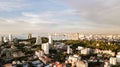 Aerial landscape view of Pattaya city in Thaland in the morning Royalty Free Stock Photo