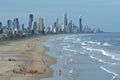 Surfers Paradise Skyline at sunrise in Gold Coast, Queensland, Australia Royalty Free Stock Photo