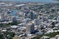 Aerial landscape view of Townsville CBD Queensland Australia