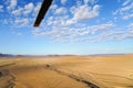 Aerial landscape of dunes and surrounding Sossusvlei Namibia. Royalty Free Stock Photo