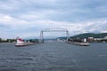 Aerial Lift Bridge and Duluth Canal Royalty Free Stock Photo