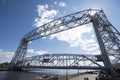 Aerial Lift Bridge in Duluth Minnesota Royalty Free Stock Photo