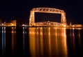 The Aerial Lift Bridge (night) Royalty Free Stock Photo