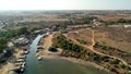 Aerial Liopetri river, Famagusta, Cyprus Royalty Free Stock Photo