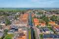 Aerial from the little village Balk in Friesland the Netherlands