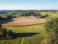 Aerial of Loganville, Pennsylvania around Lake Redman and Lake W Royalty Free Stock Photo