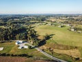 Aerial of Loganville, Pennsylvania around Lake Redman and Lake W Royalty Free Stock Photo
