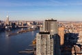 Aerial Long Island City Queens Skyline in New York City along the East River