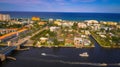 An aerial look Eastward over Deerfield Beach, FL