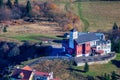 Aerial look on the restaurant Komari Vizka building