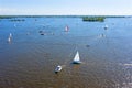 Aerial from the Loosdrechtse Plassen in Netherlands Royalty Free Stock Photo