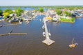 Aerial from the Loosdrechtse Plassen in Netherlands Royalty Free Stock Photo