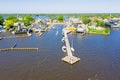 Aerial from the Loosdrechtse Plassen in the Netherlands Royalty Free Stock Photo