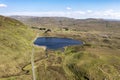 Aerial of Lough Ascardan next to Lough Keel by Crolly, County Donegal - Ireland.