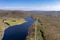 Aerial of lough Keel by Crolly, County Donegal - Ireland.