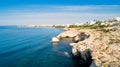 Aerial Love bridge, Ayia Napa, Cyprus Royalty Free Stock Photo