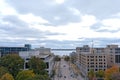 Aerial of Madison Toward Monona Terrace