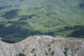 Aerial of Madonna mountain sanctuary, Viggiano, Agri valley, Italy