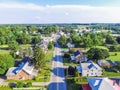 Aerial of Main Street Area in Shrewsbury, Pennsylvania Royalty Free Stock Photo