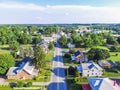 Aerial of Main Street Area in Shrewsbury, Pennsylvania Royalty Free Stock Photo