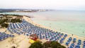 Aerial Makronissos beach, Ayia Napa, Cyprus Royalty Free Stock Photo