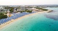 Aerial Makronissos beach, Ayia Napa, Cyprus