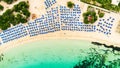 Aerial Makronissos beach, Ayia Napa, Cyprus Royalty Free Stock Photo