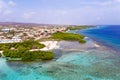 Aerial from Mangel Halto beach on Aruba island