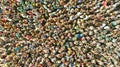 Aerial. Crowd of people. Top view. Royalty Free Stock Photo