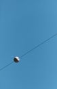 Aerial Marker Balls for Power Lines visible to low-flying planes and helicopters Royalty Free Stock Photo