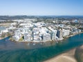 Maroochydore Aerial City Beach front Royalty Free Stock Photo