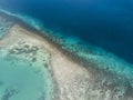 Aerial of a massive tectonic uplift in Loon, Bohol, Philippines. Uplifted limestone and coral