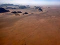 Aerial mesmerizing view of the sand dunes in the desert