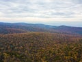 Aerial of Michaux State Forest in Pennsylvania During Fall in th Royalty Free Stock Photo
