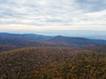 Aerial of Michaux State Forest in Pennsylvania During Fall in th Royalty Free Stock Photo