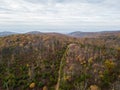 Aerial of Michaux State Forest in Pennsylvania During Fall in th Royalty Free Stock Photo