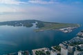Aerial morning view of the Billy Bishop Toronto City Airport Royalty Free Stock Photo