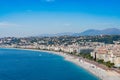 Aerial morning view of the famous Angel's Bay with downtown cityscape from Castle Hill, Nice Royalty Free Stock Photo