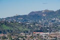 Aerial morning view of the Los Angeles city area