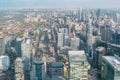 Aerial morning view of the Toronto downtown